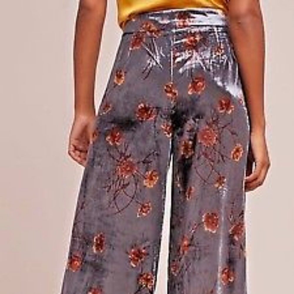 Anthro Jessie Velvet Wide-Legged Pants Ett wa - Picture 5 of 5